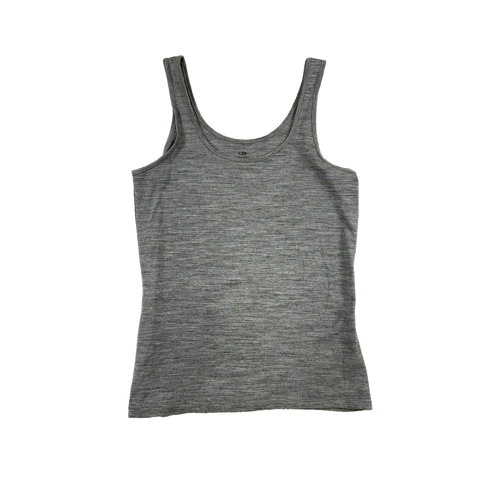 Icebreaker Women's Gray Merino Siren Tank Size Large Baselayer